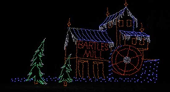 Christmas lights display of Bartles Mill